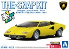 Aoshima 06534 - 1/32 Lamborghini Countach LP400 (Yellow) The Snap Kit 20-B