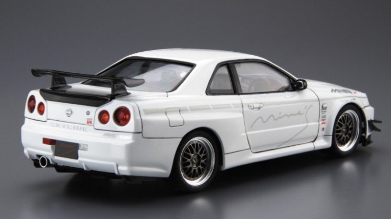 aoshima 1/24 The Tuned Car Series No.34 Nissan Mine's BNR34 Skyline GT-R... 