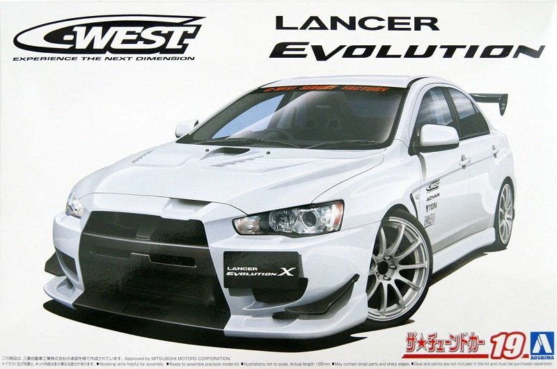 Aoshima 05897 - 1/24 C-West CZ4A Lancer Evolution X 2007 The Tuned Car No.19