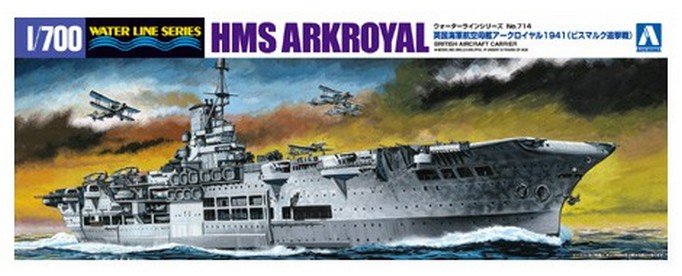 Aoshima AO-01018 - 1/700 Water Line No.714 British Aircraft Carrier HMS Arkroyal 1941