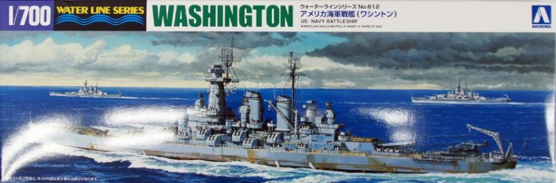Aoshima #04601 - 1/700 Washington U.S. Navy Battleship Water Line Series No.612