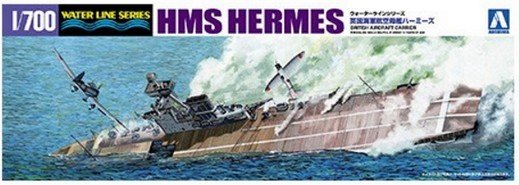 Aoshima 05100 - 1/700 HMS Hermes British Aircraft Carrier Limited Edition WL