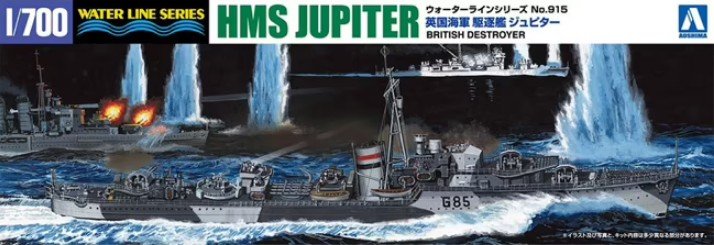 Aoshima 06966 - 1/700 HMS Jupiter British Destroyer #915