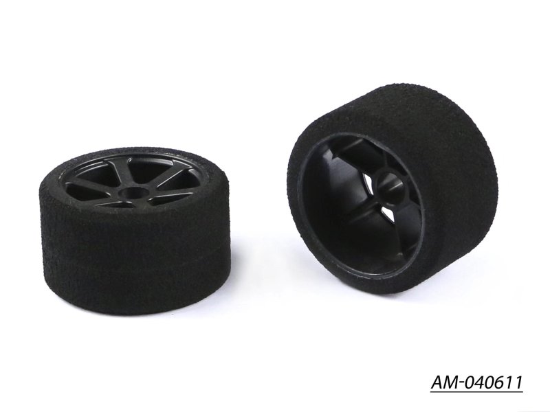 Arrowmax 1/12 Foam Tyre Rim Front 25 Shore Carbon (2) Italy