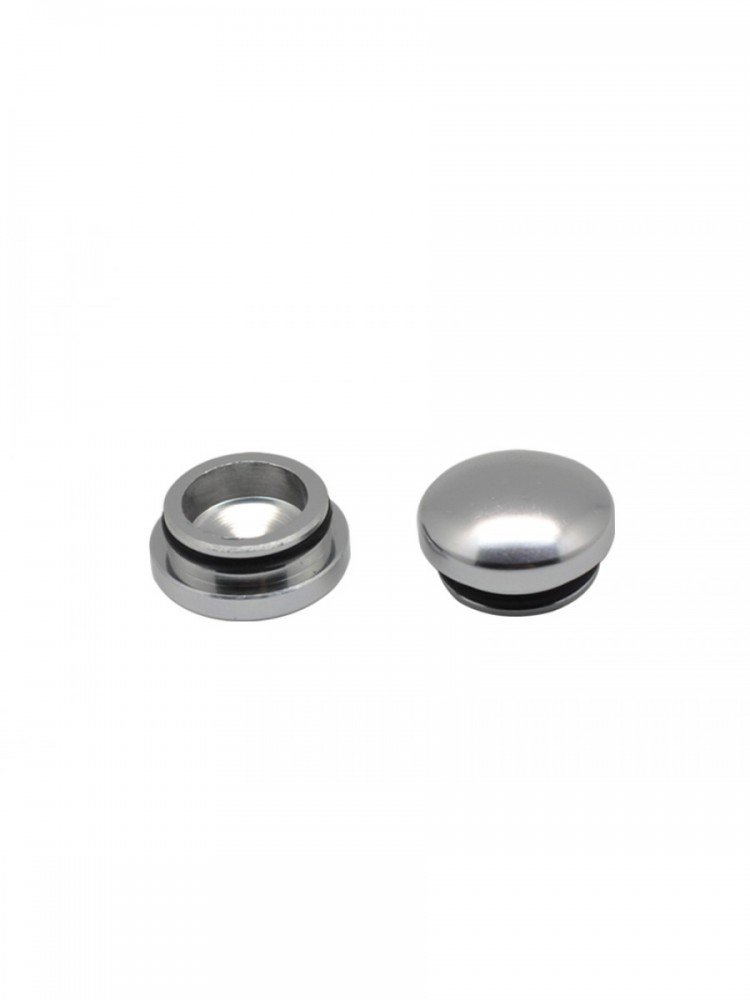 Arrowmax AM-199002 18mm Aluminum End Cap - Silver (2)