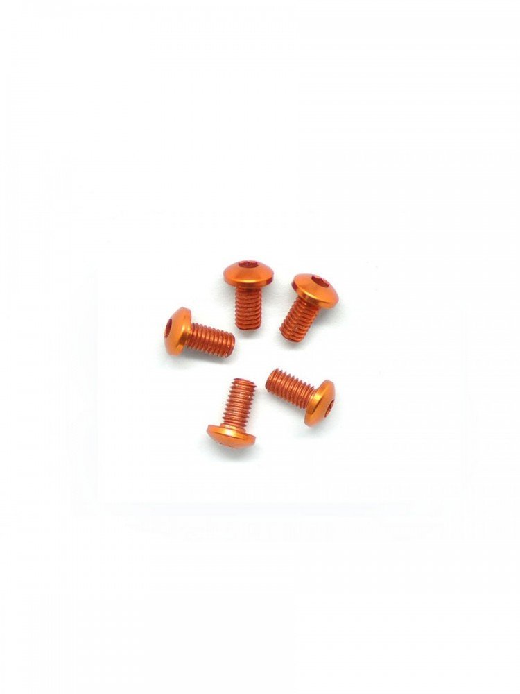 Arrowmax AM-14RH3006-O Aluminium Screw Allen Roundhead M3x6 Orange (7075) (5)