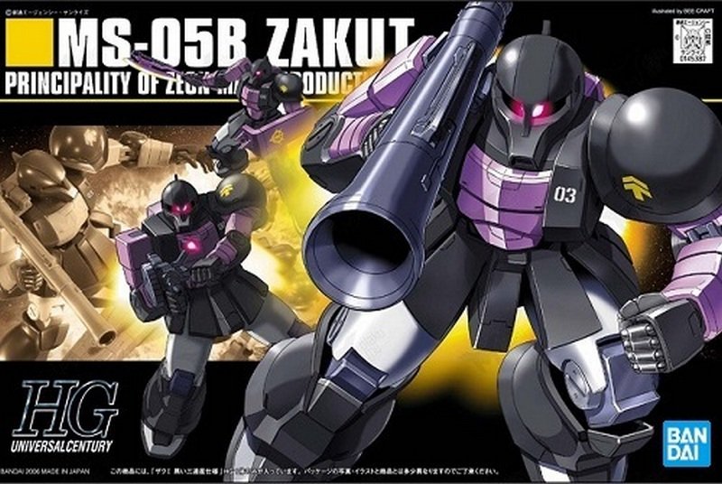 Bandai 5060661 - HGUC 1/144 MS-05B Zaku I Black Tri Stars #68