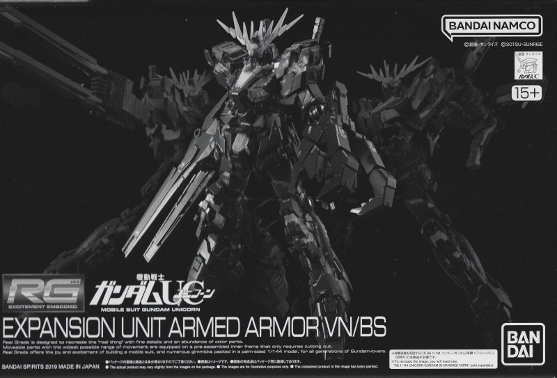 Bandai 5057011 - RG 1/144 Expansion Unit Armed Armor VN/BS For Unicorn Gundam 02 Banshee Norn