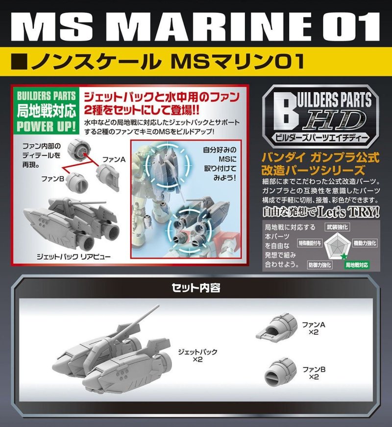 Bandai 5069223 - MS Marine 01 Builders Parts HD BPHD-34