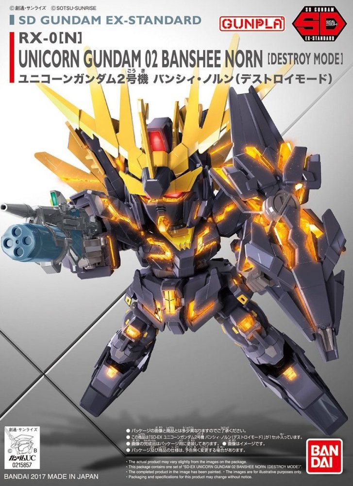 Bandai 5065628 - SD Gundam EX-STANDARD 015 RX-0 Unicorn Gundam 02 Banshee Norn (Destroy Mode)