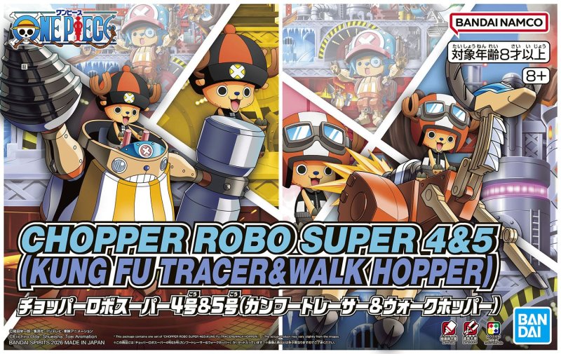 Bandai 5069906 - One Piece Chopper Robo Super 4&5 (Kung Fu Tracer & Walk Hopper)