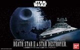 Bandai 230358 - 1/2700000 Death Star II & 1/14500 Star Destroyer