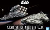 Bandai 5055363 - 1/1000 Blockade Runner & 1/350 Millennium Falcon