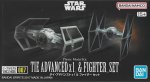 Bandai 5064110 - Star Wars Tie Advanced x1 & Fighter Set Vehicle Model 007