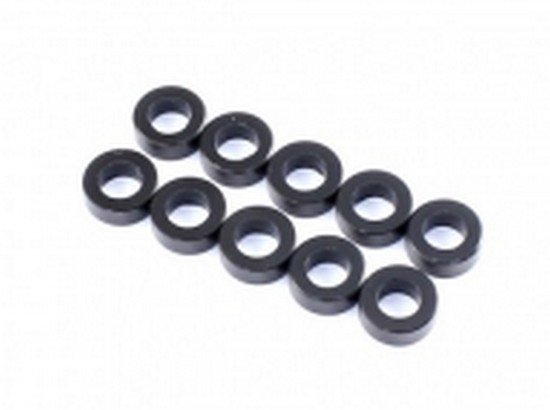 Destiny DES-D10196 3x5.5x1.0mm Aluminum Spacer (Black), 10 pcs