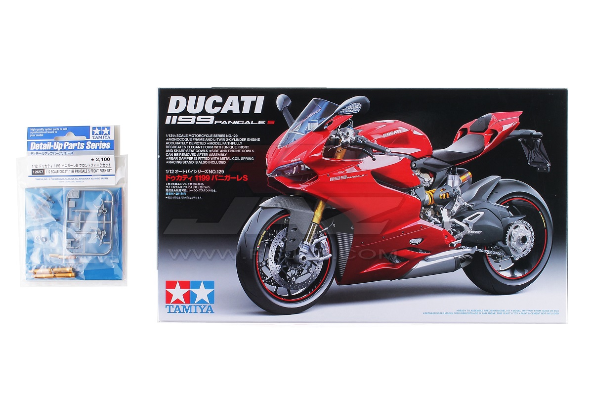 Tamiya 14129 1/12 Scale Model Kit Ducati 1199 Panigale S w/12657 
