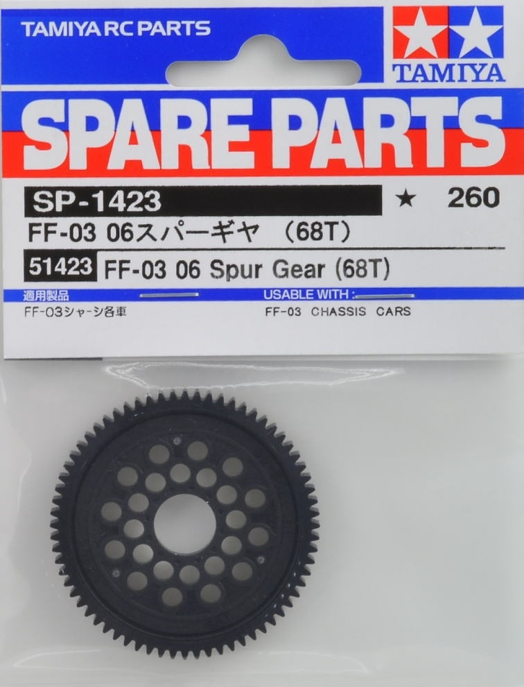 Tamiya 51423 RC FF03 06 Module Spur Gear (68T) TA06/XV01/FF04