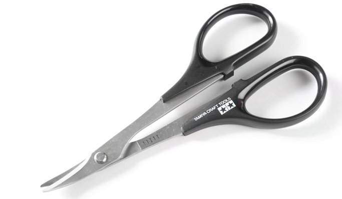 Tamiya 74005 Curved Scissors RC Body Plastic Model Craft Tools