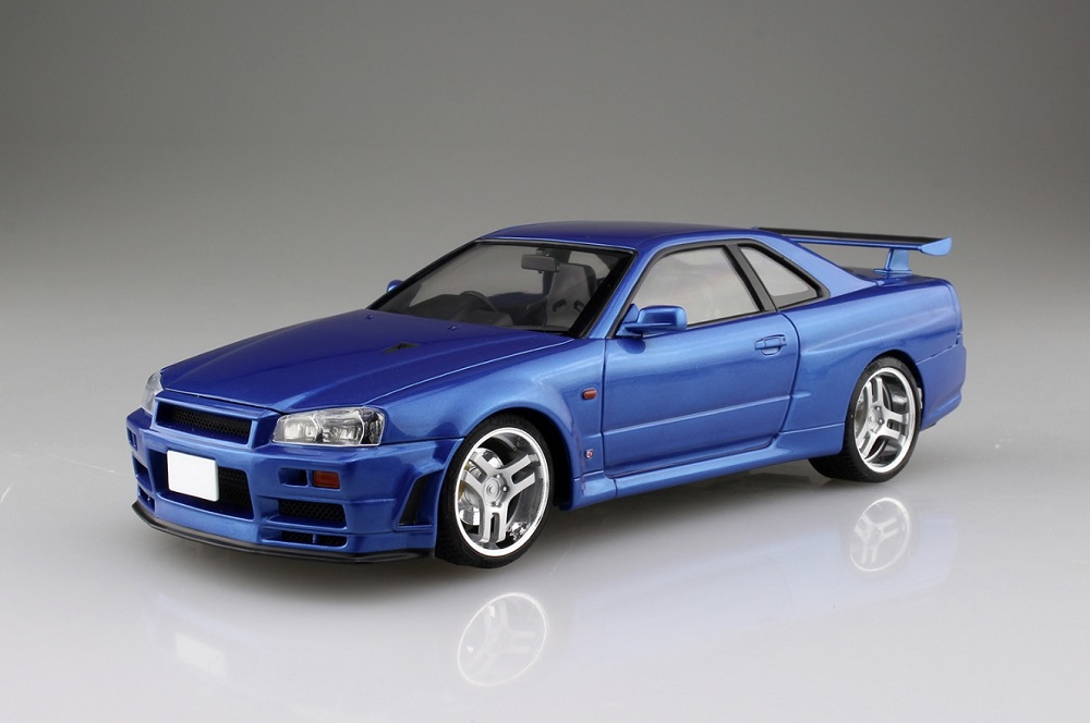 Aoshima 1/24 Model Car Kit Initial D Nissan Skyline GT-R R34