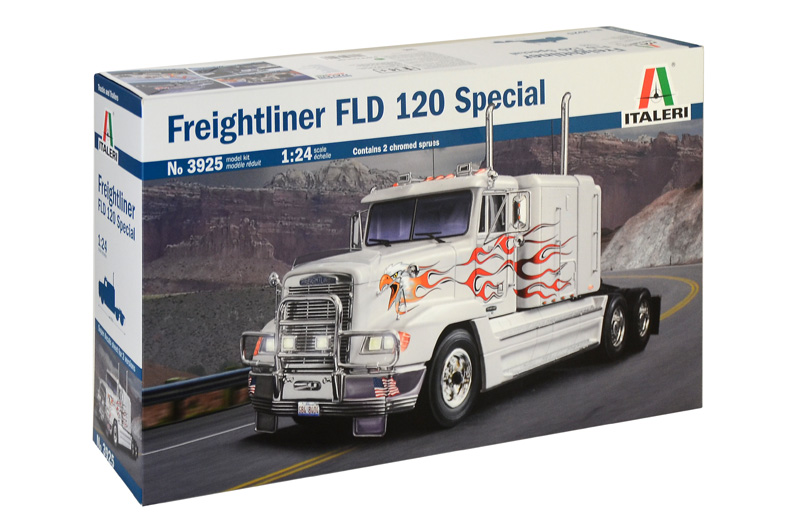 Italeri 3925 1/24 Scale Model Kit U.S Freightliner FLD 120 Special