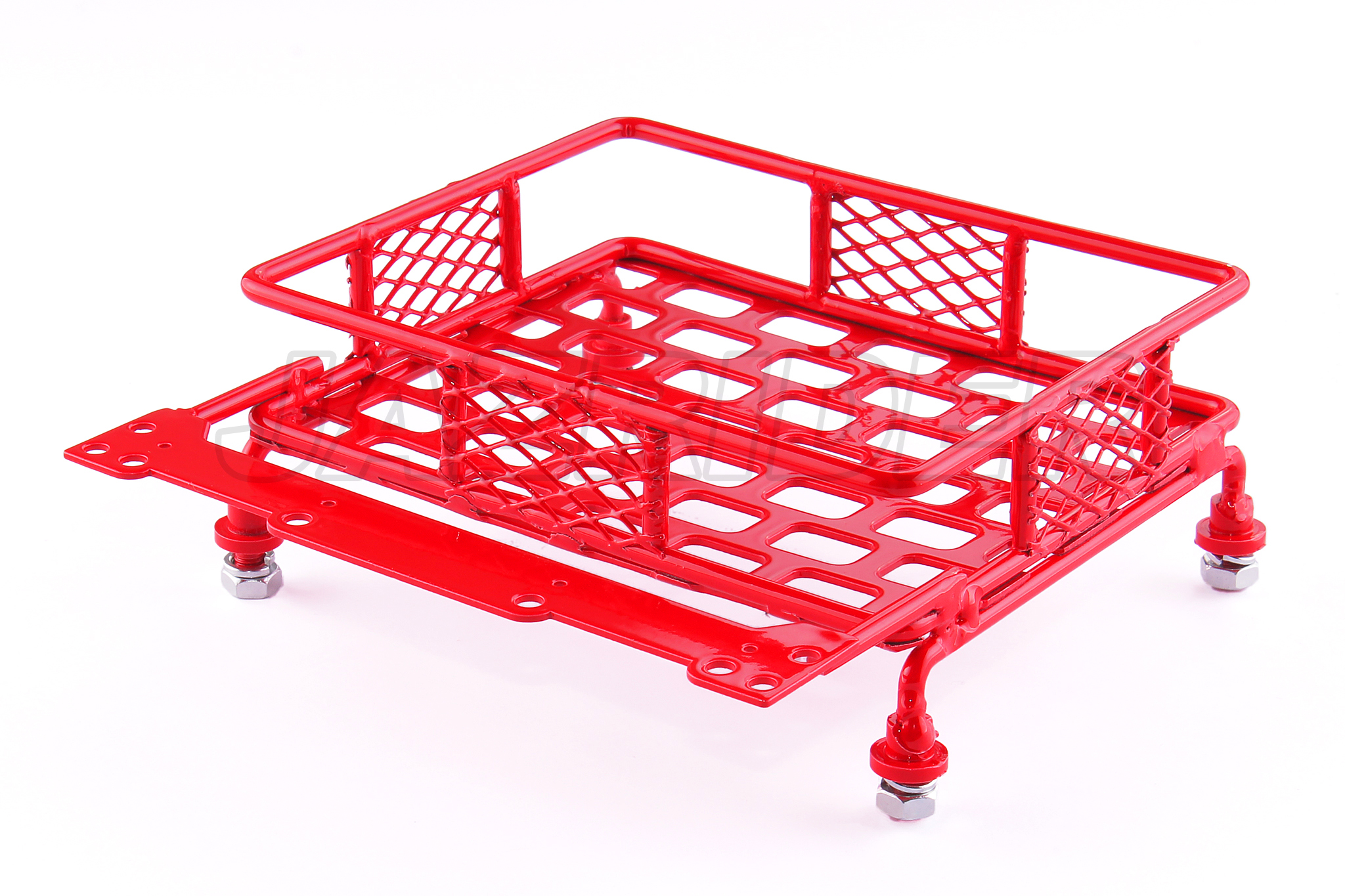 M Jazrider Steel Luggage Tray Roof Rack For 1/10 RC Car Truck Tamiya Axial Red 