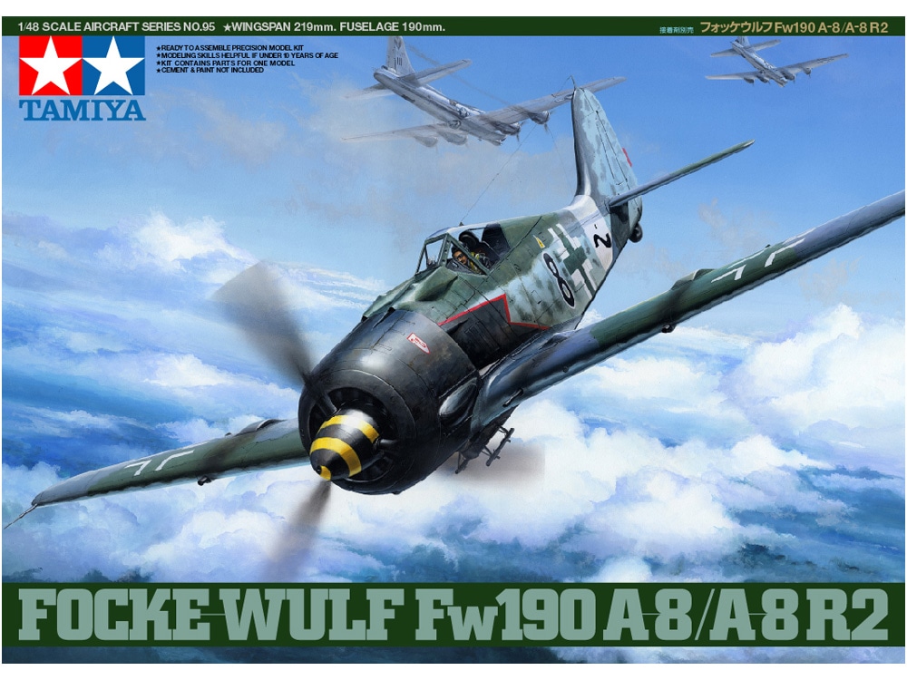 Tamiya 61095 1/48 Model Fighter Aircraft Kit Luftwaffe Focke-Wulf