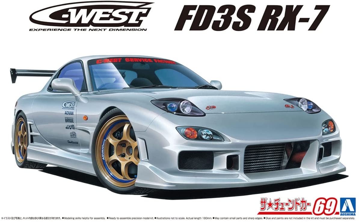 Aoshima 06302 1/24 Scale Model The Tuned Car(69)Kit C-West Mazda