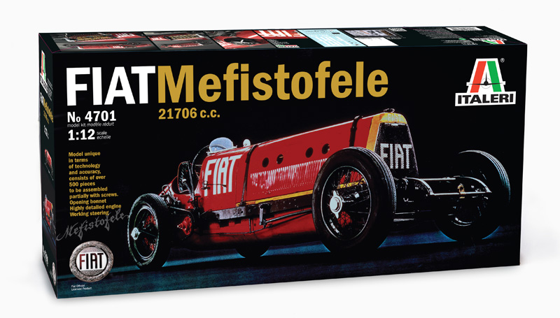 イタレリ 1/12 フィアット メフィストフェレ IT4701 Italeri 4701 1/12 Scale Model Car Kit Fiat Mephistopheles 21706cc