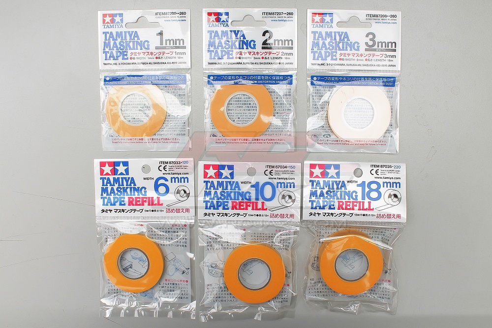 thumbnail image 2 of Tamiya Masking Tape Set 6mm/10mm/18mm – 87030 87031 87032 – RC Paint Tool 2 of 5