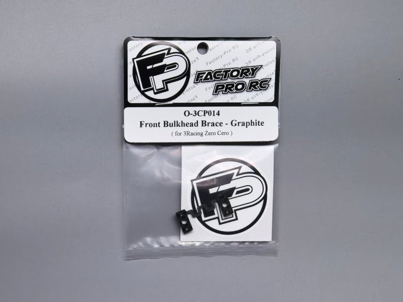 Factory Pro FP-O-3CP014 Front Bulkhead Brace - Graphite (for 3racing Zero Cero)