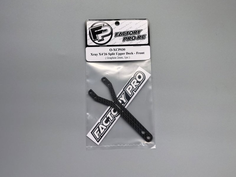 Factory Pro FP-O-XCP030 Xray X4\'26 Splite Upper Deck Front - Graphite 2.0