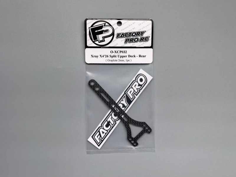 Factory Pro FP-O-XCP032 Xray X4\'26 Splite Upper Deck Rear - Graphite 2.0