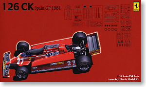 Fujimi 09040 - 1/20 GPSP-4 Ferrari 126CK Spanish Grand Prix Clear Body Specification (Model Car)