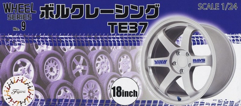 Fujimi 19350 - 1/24 Volk Racing TE37 18inch Wheel No.9