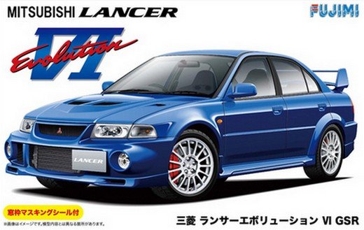 Fujimi 03923 - 1/24 ID-102 Mitsubishi Lancer Evolution VI GSR w/Window Frame Masking