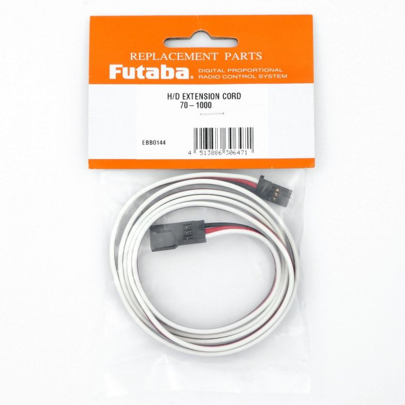 FUTABA 1000MM EXTENSION CABLE CORD 70-STRAND SUPER DUTY WIRE EBB0144