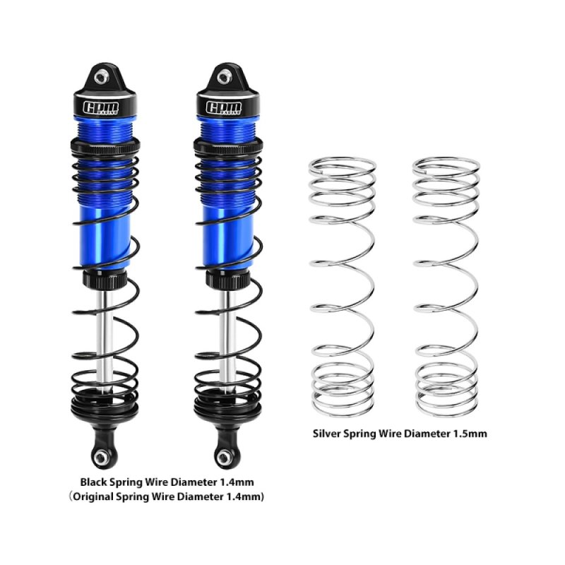 ARRMA MOJAVE 4S 6061-T6 Alloy Progressive Spring Rear Shock 144mm - GPM MAM4144R