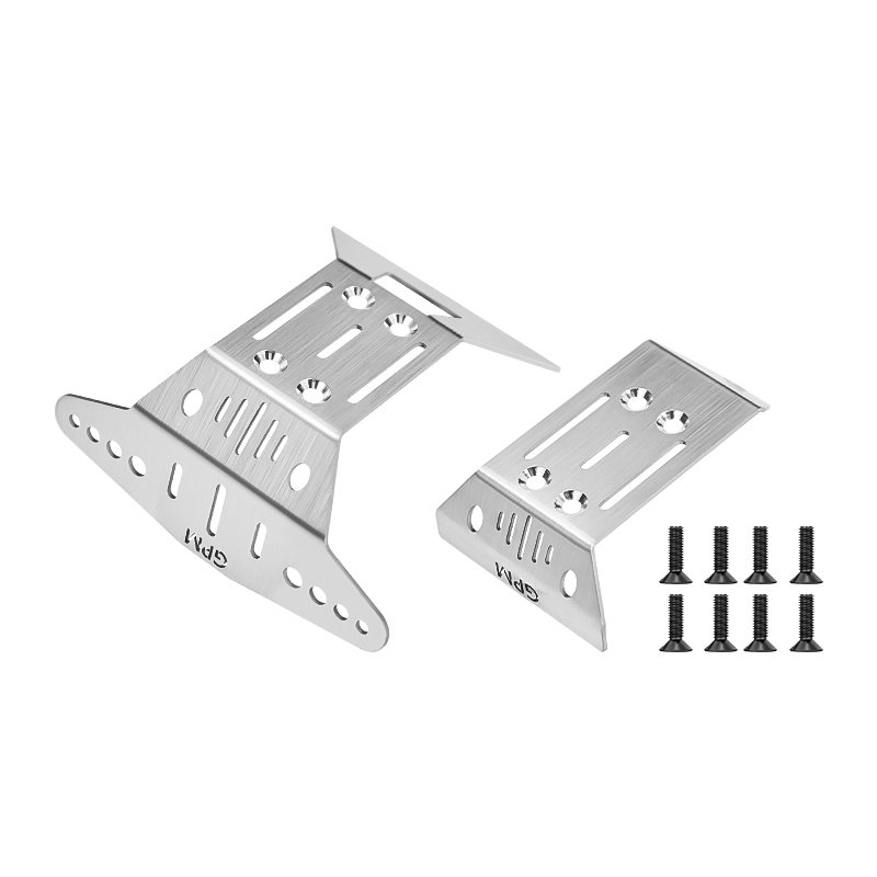 ARRMA QUAKE GROM MONSTER TRUCK Stainless Steel Front And Rear Chassis Skid - GPM MQM331FR