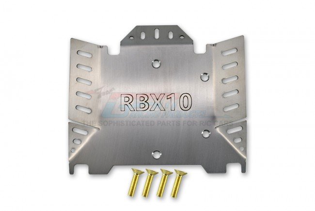 AXIAL RBX10 RYFT Stainless Steel Chassis Protection Plate (Hollow Version) - 5pc set - GPM RBX10ZSP1B