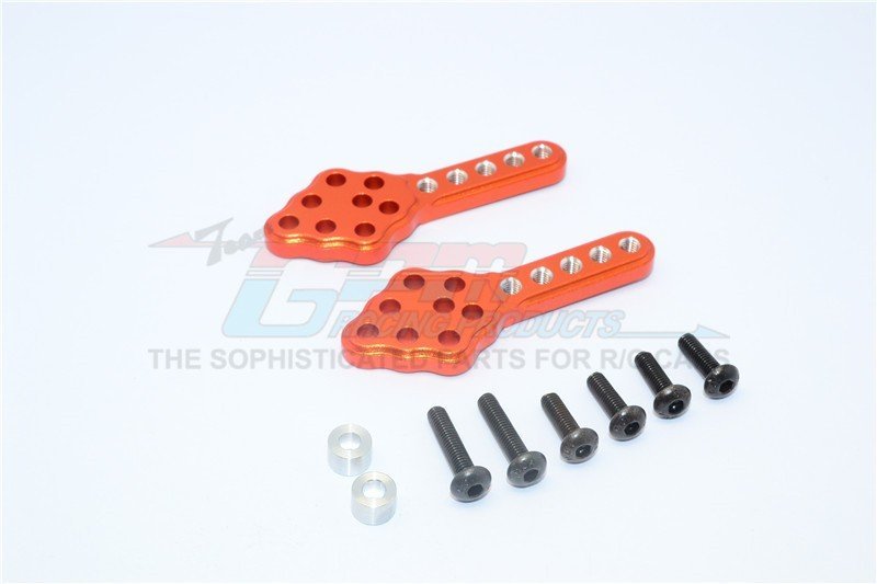 GPM Aluminium Dämpferhalter Für Axial SCX10 - Verstellbar, Mehrfache Bohrungen - 1 Paar In Blau