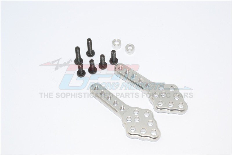 GPM Aluminium Dämpferhalter Für Axial SCX10 - Verstellbar, Mehrfache Bohrungen - 1 Paar In Blau