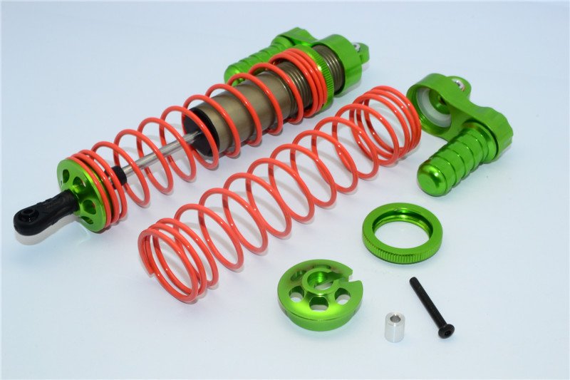 GPM Ammortizzatori Regolabili Alluminio Per Thunder Tiger Kaiser XS | 75mm Con Testa Sferica In Plastica | Aggiornamento Performance (Arancione)