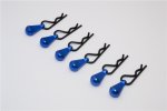 Body Clips + Aluminium Mount For 1/5 To 1/8 Models - 6pcs set - GPM BCM003L