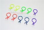 Big Fluorescent Round Clip set (Mixed Color) - 10pcs - GPM AC003BRM