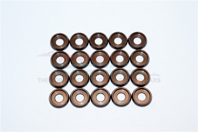Spring Steel ID:4.0mm Ring ,OD:10.0mm,THK:0.6mm Button Head Flanged Washer - 20pc Set - GPM B40OD100TK06