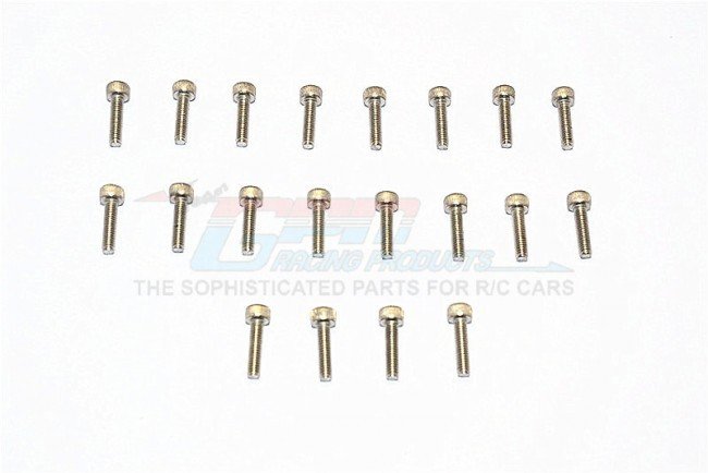 SUS304 Stainless Steel Cap Head Socket Screws M2x14mm - 20pcs - GPM SUS2X14