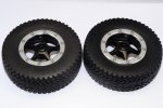 HPI Bullet 3.0 Mt And St (Nitro Engines) Rubber Rear Tires With Nylon Rims Frame & Alloy 5 Star Beadlock Rims & 12x9mm Drive Adapters - 1pr set - GPM BMT0503R+889