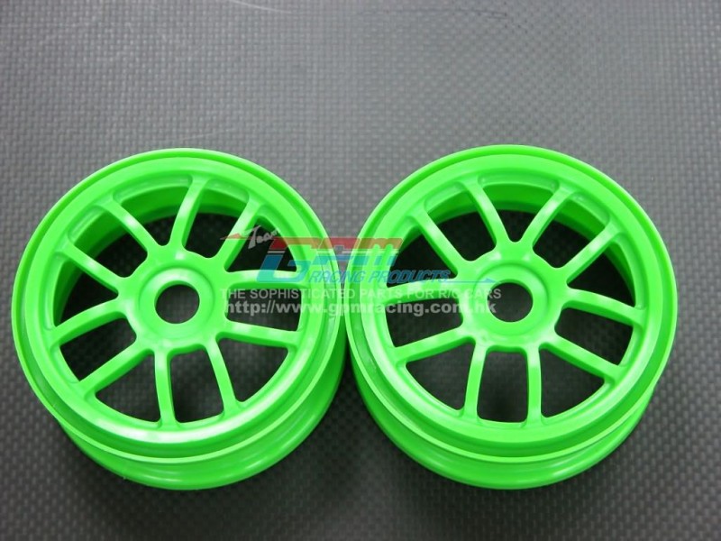 Hyper 7 /Mp9 Nylon Wheel For 1/8 Buggy(5 Poles) Green - 1pr - GPM BUGW1105/G