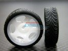Mini-z AWD Delrin Front/Rear Ridge Rims (5p, 3.5mm Off set , Width 8.3mm) With Tires - 1pr set - GPM DMZA501FR35892 Mini-z AWD Delrin Front/Rear Ridge Rims (5p, 3.5mm Off set , Width 8.3mm) With Tires - 1pr set - GPM DMZA501FR35892