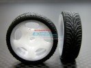 Mini-z AWD Delrin Front/Rear Ridge Rims (5p, 0mm Off set , Width 8.3mm) With Tires - 1pr set - GPM DMZA501FR892 Mini-z AWD Delrin Front/Rear Ridge Rims (5p, 0mm Off set , Width 8.3mm) With Tires - 1pr set - GPM DMZA501FR892